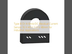Sensor de corriente residual de tipo B o A de 6 mA/DC 16 X 40 X 11,5 X 48 mm para aplicaciones industriales